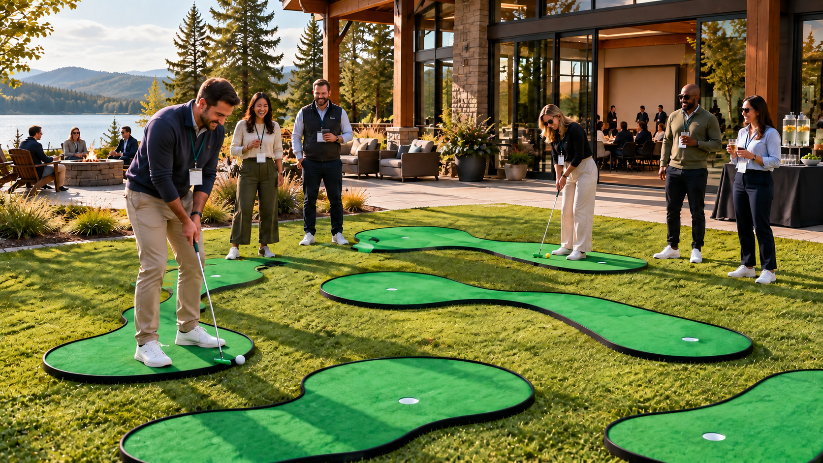 Mini Greens at business retreats & team events