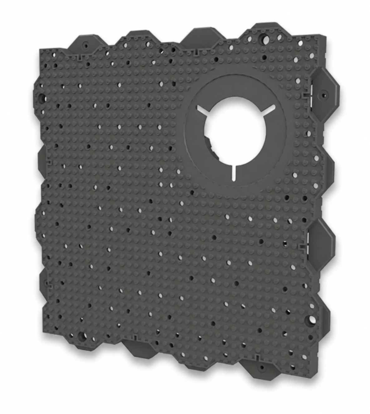 Top view of a modular foundation panel